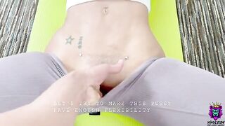 A naive yoga student gets fucked hard by her teacher in POV
