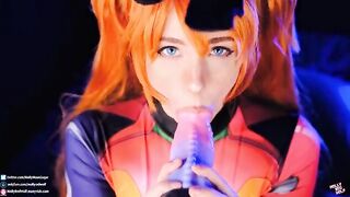 Asuka Langley-Short-haired girl with a bubble ass fucks deep