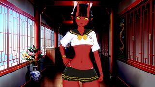 A hot succubus is fucking with me in a POV style anime