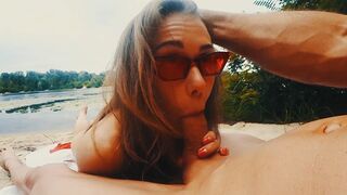 Fit teen Mia Bandini gets her butthole gapped on the beach