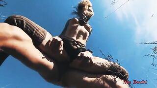 A passionate girl in the fresh air, incredible picnic with a huge cock