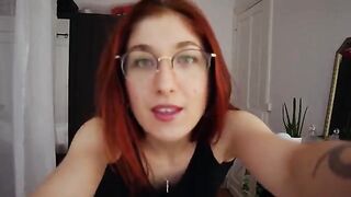 Trish Collins demonstrates her favorite underwear, showcasing perfect natural breasts