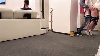 The pizza delivery guy came to the house and had sex with the wife