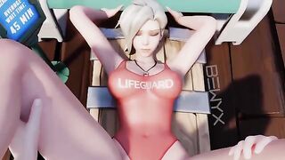 The mission continues with Mercy in a vulnerable position from Overwatch