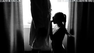 Amateur slut gets a huge facial in public, quarantined