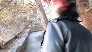 Kiss Cat love Breakfast with Sausage - Outdoor Sex