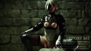 Hot compilation with Nier Automata's 2B in action, 4K quality