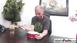 Natasha Nice is too fucking excited to wait for a boss’s attention