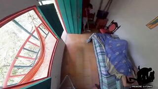 A sexy maid got fucked by a horny tourist in the hostel