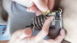 Prostate stimulation with a shocking twist using chastity and e-stim techniques