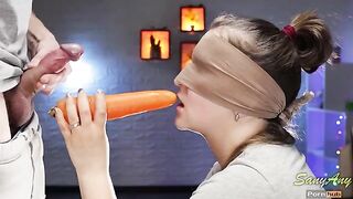 The taste game turned out to be a dick in her mouth - SanyAny