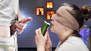 The taste game turned out to be a dick in her mouth - SanyAny