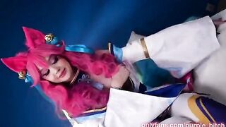 Spirit Blossom Ahri gets her pussy filled with cock in a steamy scene