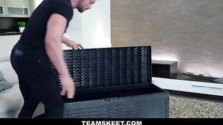 The guy checked the strength of ass of Lana Roy, featuring on a couch