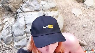 A girl went on a risky adventure and got wild in nature