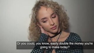 Public Agent Curly haired petite Spanish babe Geishakyd gets fucked doggystyle in hallway