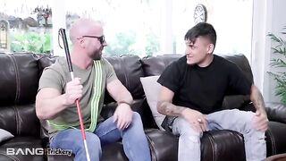 Brunette beauty Vienna Black gets fucked by a blind guy in public space