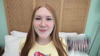 Redhead with freckles and red pubic hair got banged in POV style