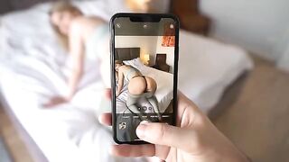 I was working when my stepsis distracted me and got intimate