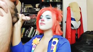 The clown girl is quitting her job in the porn industry