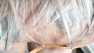 A little crazy blue-eyed girl got fucked hard in doggy style POV