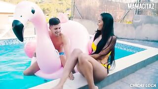 Andreina Deluxe, the stunning Latina with a perfect booty, gets fucked at the pool