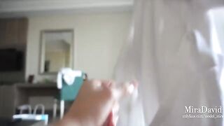 This girl knows how to rest on vacation. Massage and long sex