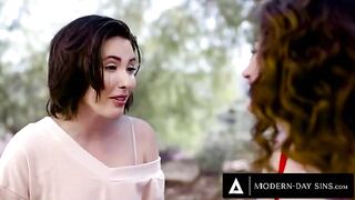 Casey Calvert and Arabelle Raphael ask Casey's ex-boyfriend to join their sexy fun