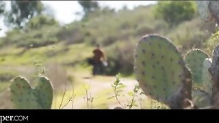 A girl in a cowgirl suit fucks with a guy who likes bad ones