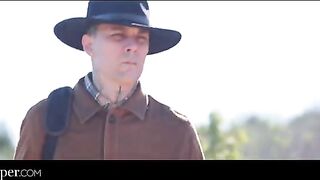 A girl in a cowgirl suit fucks with a guy who likes bad ones