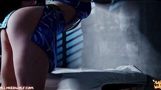 Jolyne Cujoh gets caught masturbating, leading to a thorough body search in a steamy scene with MollyRedWolf