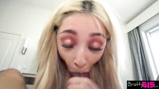 She loves dick-shaped things in her mouth - Step Sis