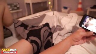 19-year-old step sister with a great ass gets horny at night and wants some fun