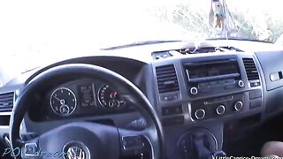 A pretty baby is getting a free ride in return for some intimate action