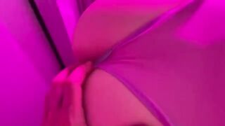 Festive amateur sex and dirty Russian talk in the toilet of a nightclub