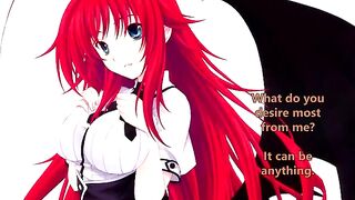 Rias welcomes her new servant - a spicy hentai JOI twist to the classic tale