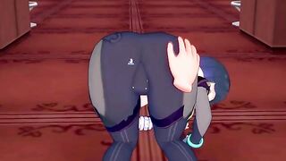 A beautiful babe fucked in doggy style by Genshin Impact’s Yelan