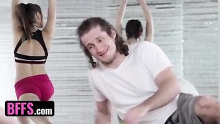 Flexible yoga master fucked by his students in steamy session