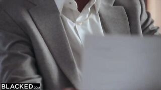 The blonde girl is crazy about her friend’s boss in HD