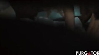 Skinny blonde teen Jazlyn Ray in intense interracial action