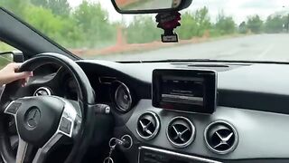 An Italian girl buys a used car and fucks the seller in the car. Hot babe!