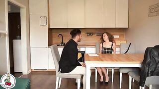 A sexy girl agreed to have sex to get a discount on the rent