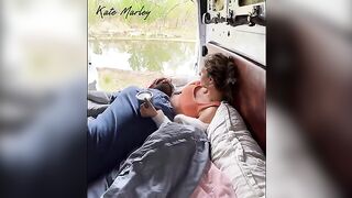 A lovely intimate moment with a vibrator in nature with Kate Marley