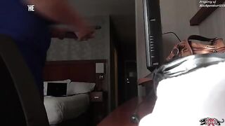 Babe fucked in her ass hole by a huge black dick in an interracial scene