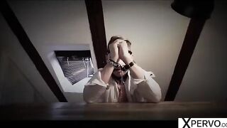 Two insatiable step-sisters share their sex slave in an intense encounter