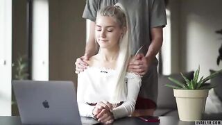 Eva Elfie gets creampied after a Zoom class for cuties