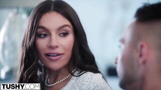 Gorgeous brunette April experiences intense anal pleasure for the first time in stunning HD