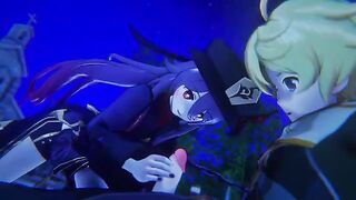 Hu Tao Genshin Impact 3D HENTAI Remake Shortver - stunning pyro character in animated action