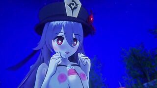 Hu Tao Genshin Impact 3D HENTAI Remake Shortver - stunning pyro character in animated action