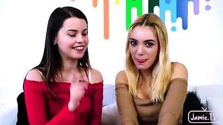 Two girls share a big dick in an intense threesome with Nico Nice
